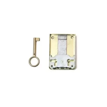 serratura mezza scatola per mobili da applicare e.40 mm ottonat umipas