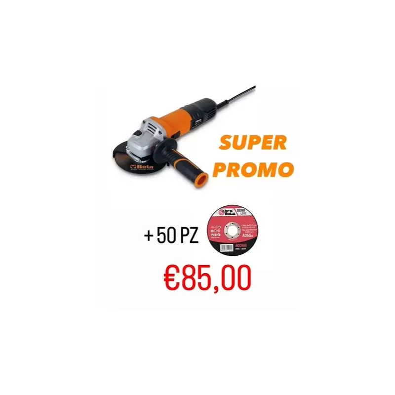 smerigliatrice angolare 750w e 50 dischi abra beta silver line