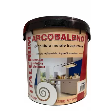 Pozzi Colours PITTURA MURALE TRASPIRANTE ANTIMUFFA ARCOBALENO COLORE BIANCO 13 LT - Art. S0356.0000 pittura murale bianca per in