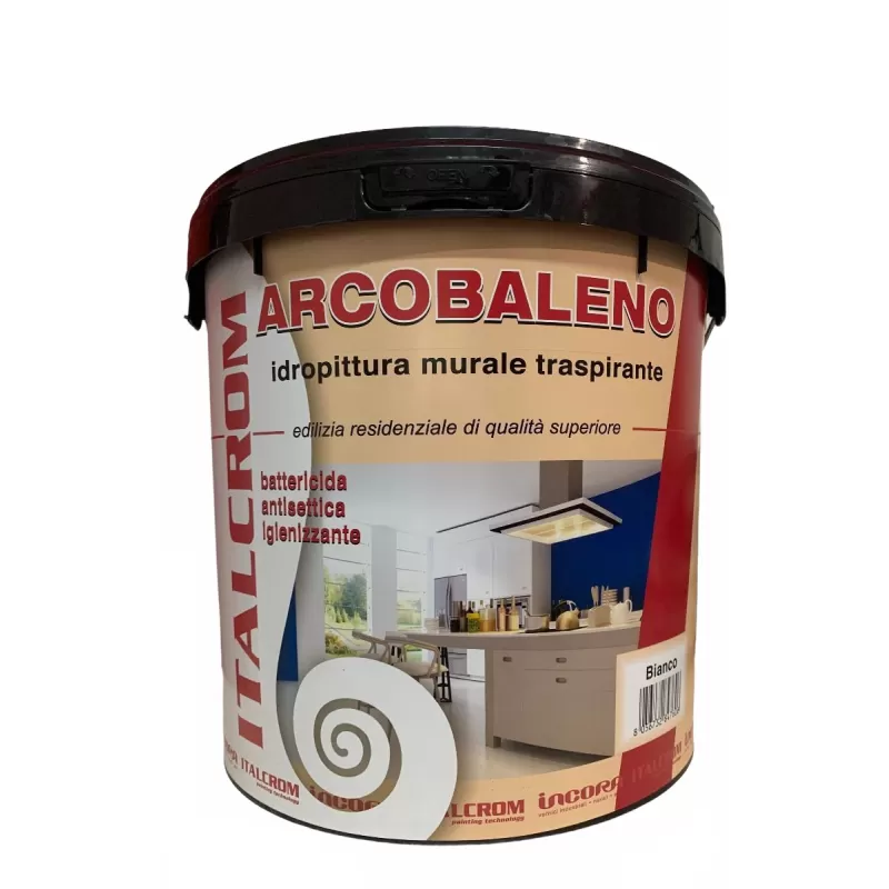 Pozzi Colours PITTURA MURALE TRASPIRANTE ANTIMUFFA ARCOBALENO COLORE BIANCO 13 LT - Art. S0356.0000 pittura murale bianca per in