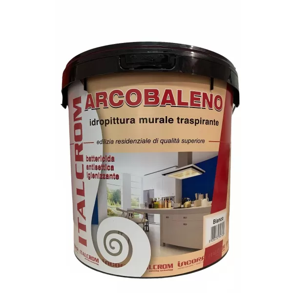 Pozzi Colours PITTURA MURALE TRASPIRANTE ANTIMUFFA ARCOBALENO COLORE BIANCO 13 LT - Art. S0356.0000 pittura murale bianca per in