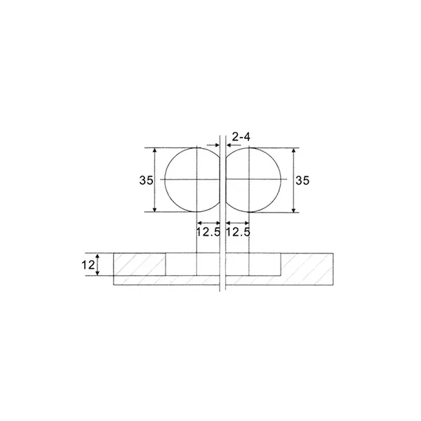 CERNIERA PER MOBILI PER ANTE A RIBALTA SCODELLINO 35 MM NICHELATA