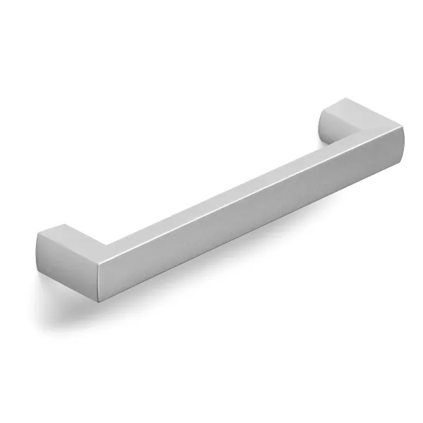 MANIGLIA POLIPLAST 044 INTERASSE 128 MM RAL 9006