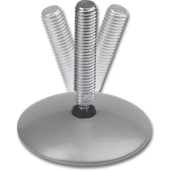 piedino per mobili con snodo 10x60 mm diam.60 mm inox spazzolato umipas