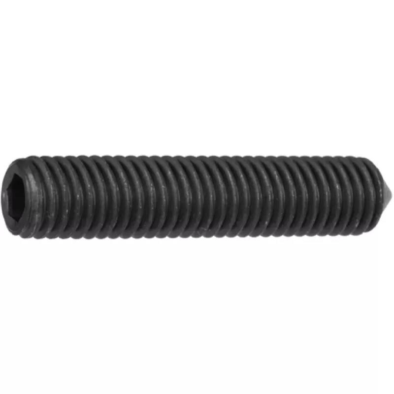 GRANO ESAGONO INCASSATO PUNTA CONICA CAVA ESAGONALE DIN 914 M8X30 GREZZO