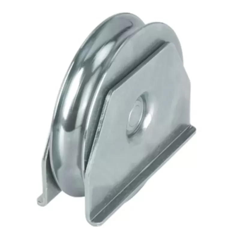 ruota per cancello gola tonda 16 mm supporto laterale 1 cuscinetto 80