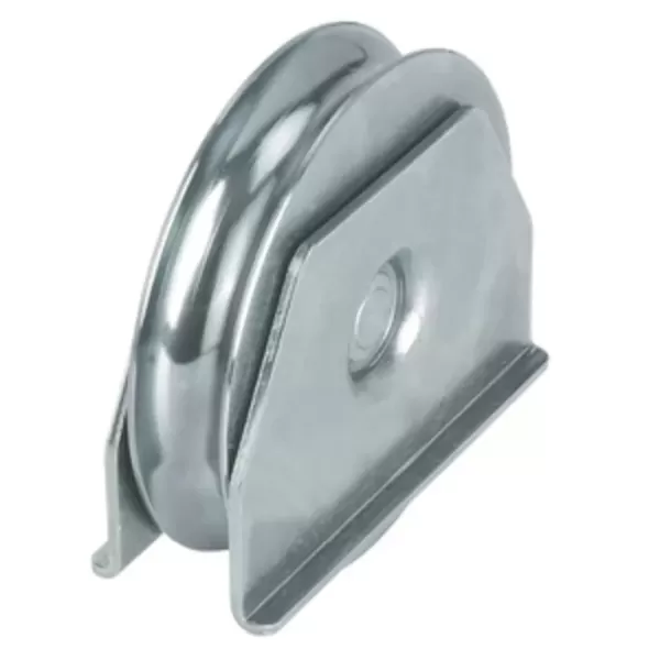ruota per cancello gola tonda 16 mm supporto laterale 1 cuscinetto 80