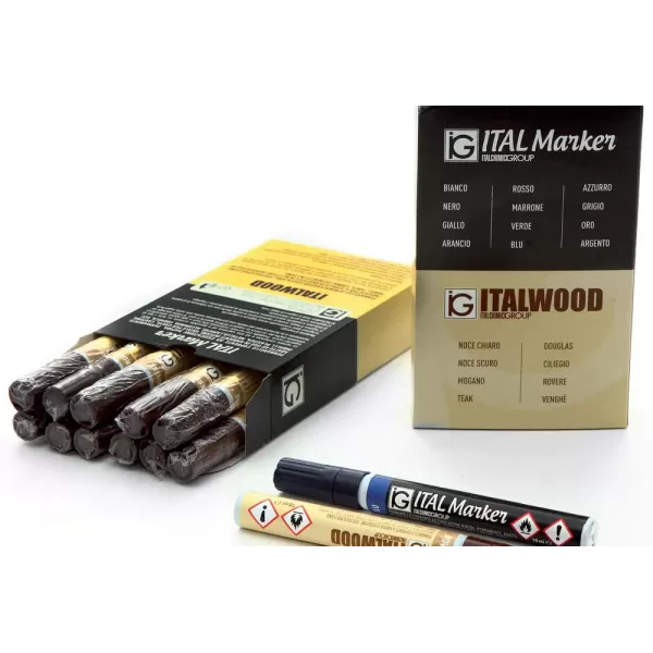 Italmarker Pennarello Ritocco Mobili Wengé - Effetto Legno umipas