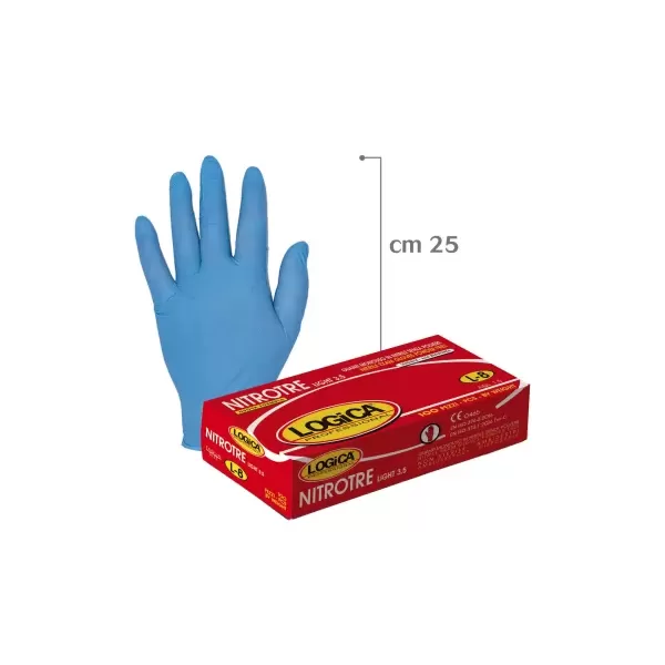 Guanti nitrile blu senza polvere Logica L – 100 pezzi umipas