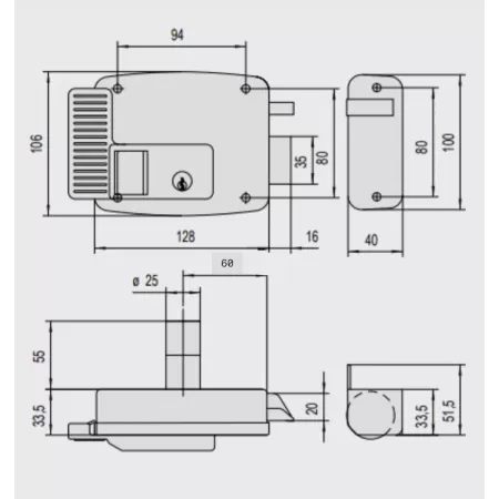 CISA ART.11731 ELETTROSERRATURA PER CANCELLO ENTRATA 60 MM DESTRA CON PULSANTE
Serratura elettrica per cancello destra con puls 2
