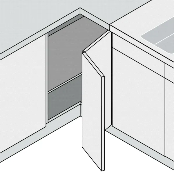 blum clip top 79t8500 Cerniera per anta a soffietto 60° con molla, da avvitare
