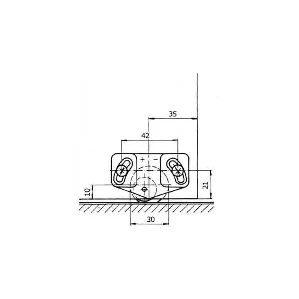 VI.TEL. KIT PER ANTE SCORREVOLI CON CATENACCIO 15 KG PER PROFILO PVC MARRONE