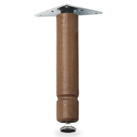 Kit 4 piedini in legno regolabili 150 mm Ø38 mm – colore noce umipas