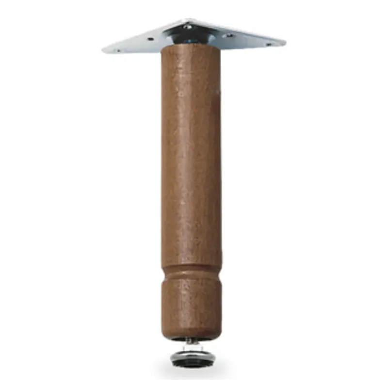 Kit 4 piedini in legno regolabili 150 mm Ø38 mm – colore noce umipas