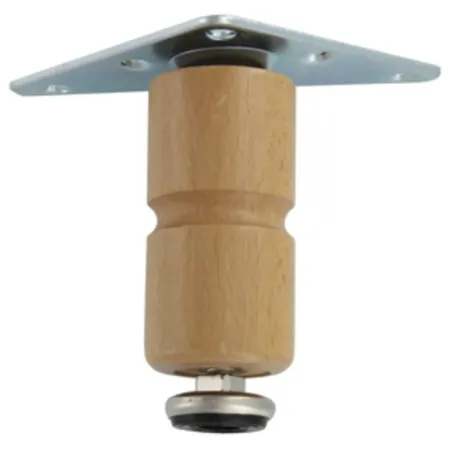 Kit 4 piedini in legno regolabili 150 mm Ø38 mm colore naturale umipas