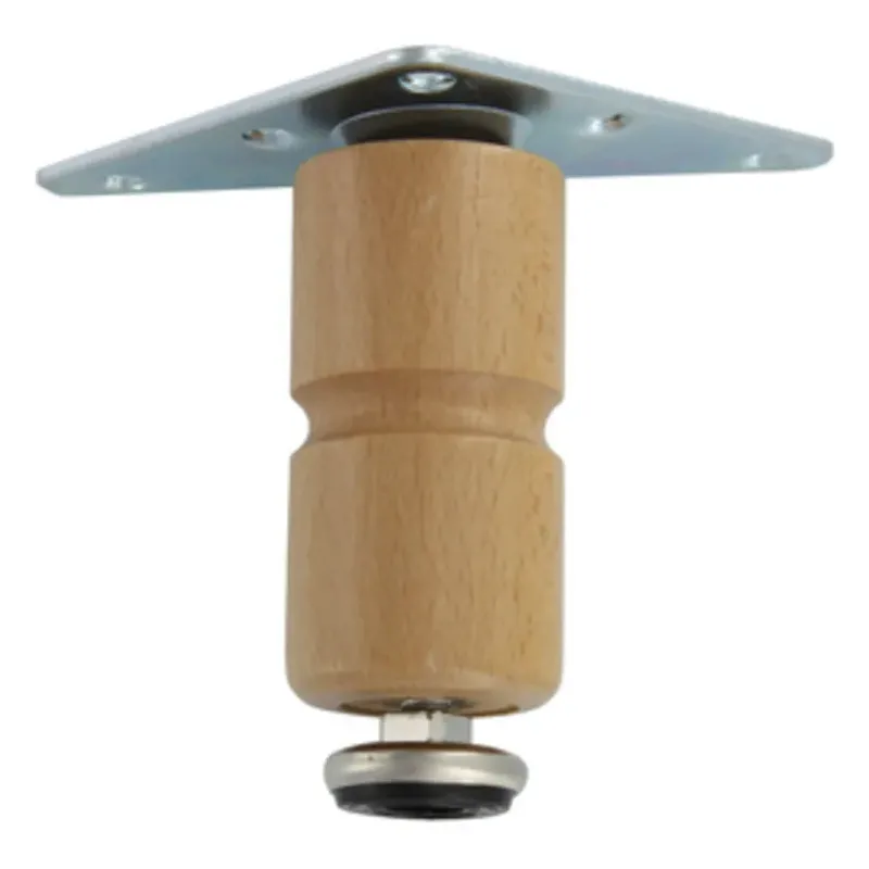 Kit 4 piedini in legno regolabili 150 mm Ø38 mm colore naturale umipas