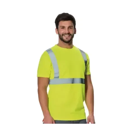 LOGICA T-SHIRT ALTA VISIBILITÀ’ GIROCOLLO MANICA CORTA GIALLA TAGLIA L