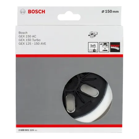 BOSCH PLATORELLO PER LEVIGATRICE ORBITALE MORBIDO PER GEX DIAMETRO 150 MM 2