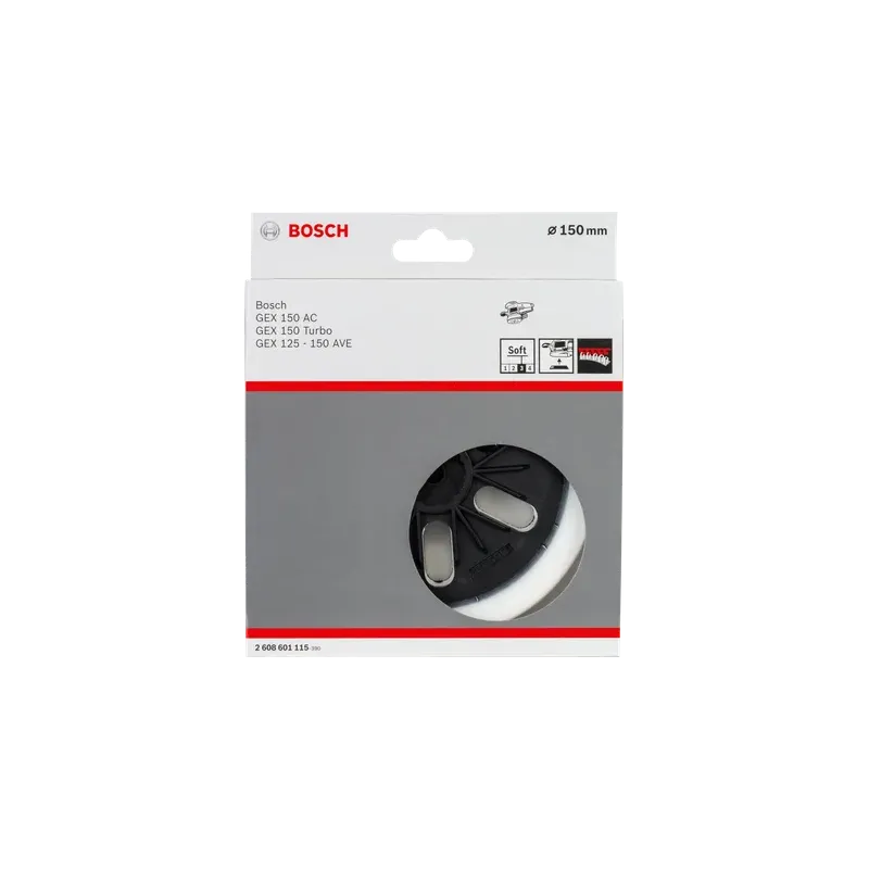 BOSCH PLATORELLO PER LEVIGATRICE ORBITALE MORBIDO PER GEX DIAMETRO 150 MM