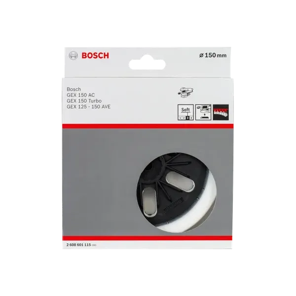 BOSCH PLATORELLO PER LEVIGATRICE ORBITALE MORBIDO PER GEX DIAMETRO 150 MM