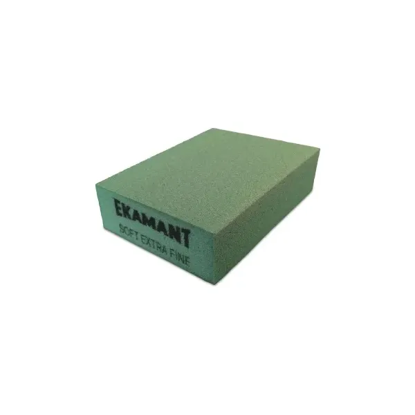 SPUGNA ABRASIVA GREEN SOFT EXTRA FINE GRANA 100 COLORE VERDE 70X100X27 MM PEZZI 1