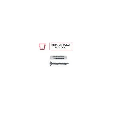 TASSELLI MULTIUSI A 4 SETTORI 8X40 IN NYLON CON VITE 5X45 MM TPS CROCE PEZZI 50 IN BARATTOLO