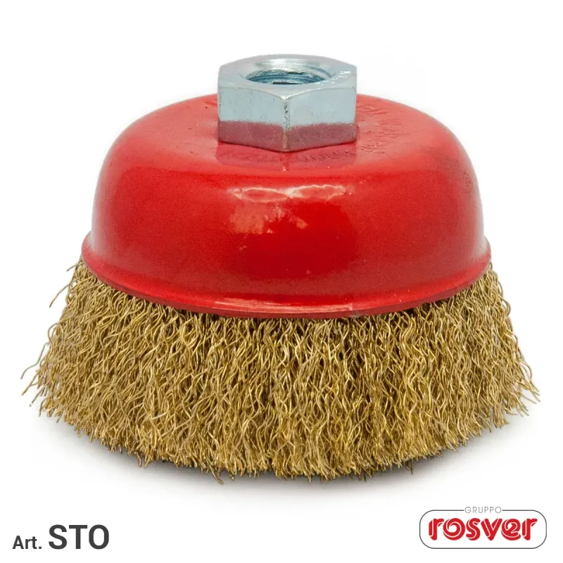 Rosver spazzola a tazza con fili ondulati diam. 150 mm foro 14 umipas