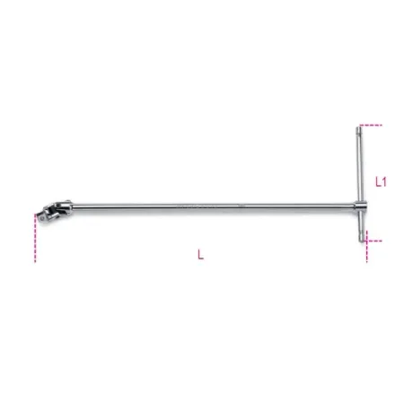 chiave snodata a t beta 920/40 quadro maschio 1/2'' 490 mm umipas