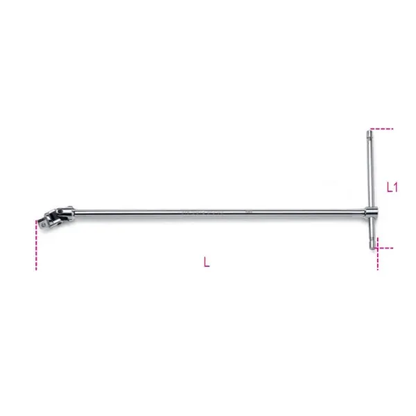 chiave snodata a t beta 920/40 quadro maschio 1/2'' 490 mm umipas