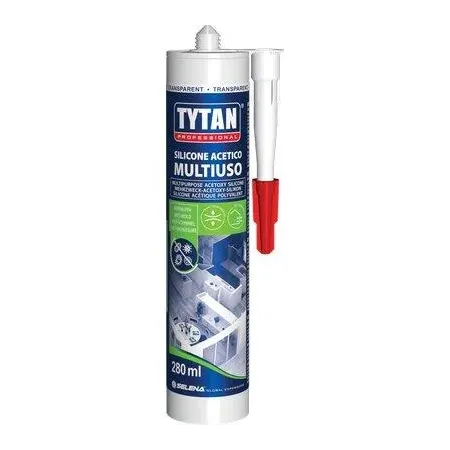 tytan silicone acetico trasparente  280 ml