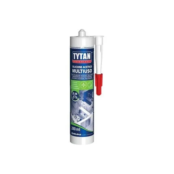 tytan silicone acetico trasparente  280 ml