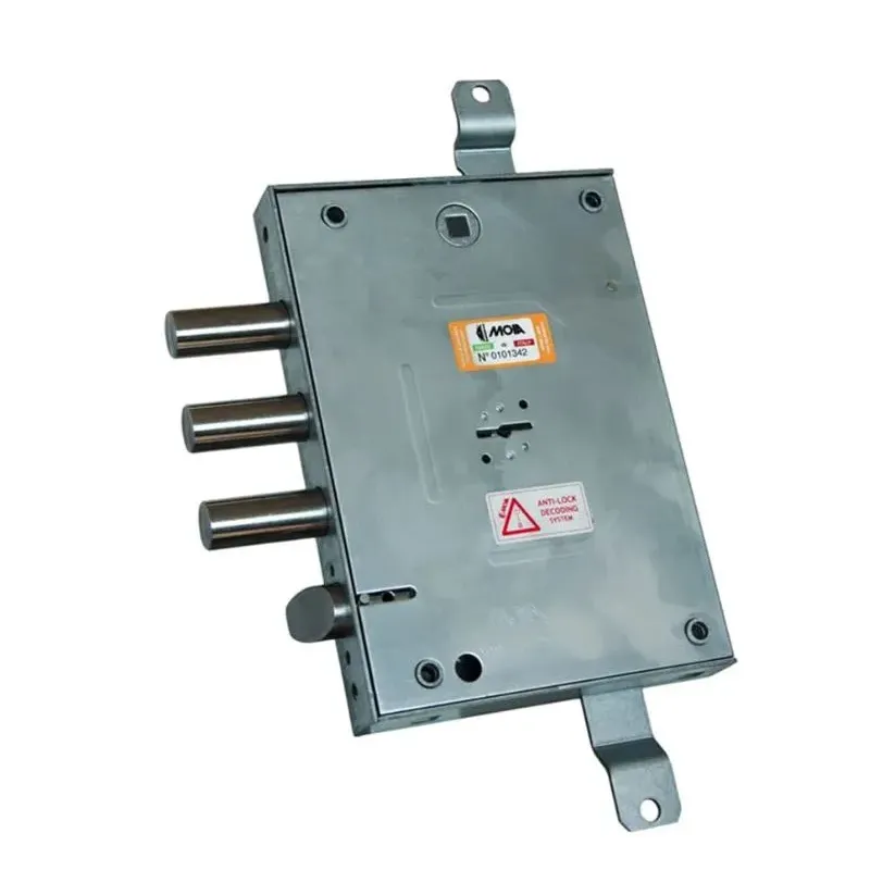 SERRATURA PER PORTA BLINDATA AD INCASSO DOPPIA MAPPA INTERASSE 63 MM PASSO CHIAVISTELLI 37 MM REVERSIBILE