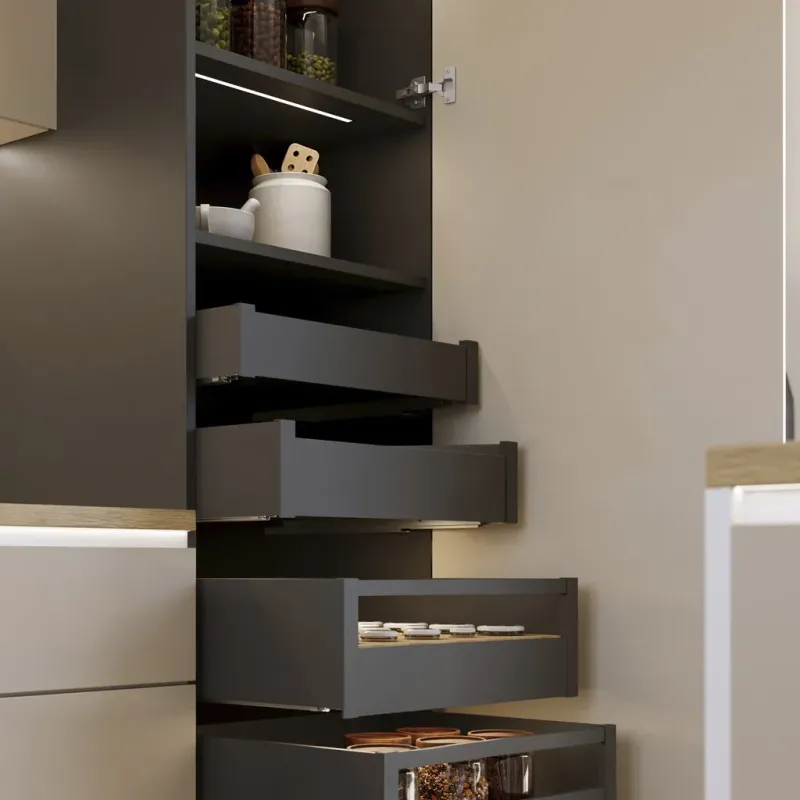 emuca kit cassetto protone guide soft 30 kg h131 mm prof.500 mm umipas