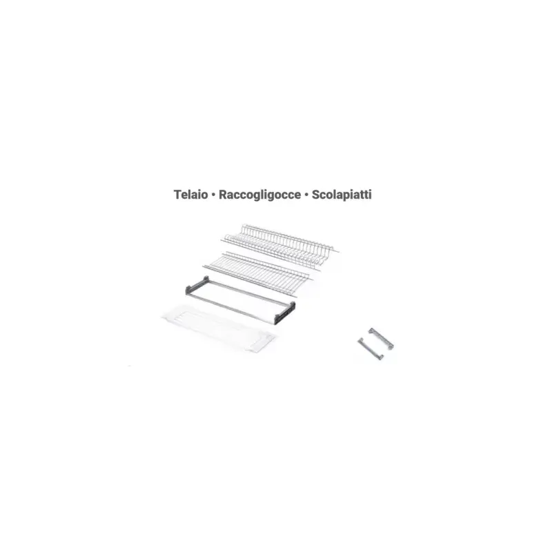 Scolapiatti 56 cm per Pensile Cucina 60 cm con Telaio di Supporto umipas