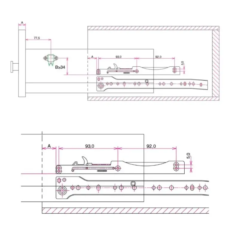 ammortizzatore universale per cassetti ram industrie umipas