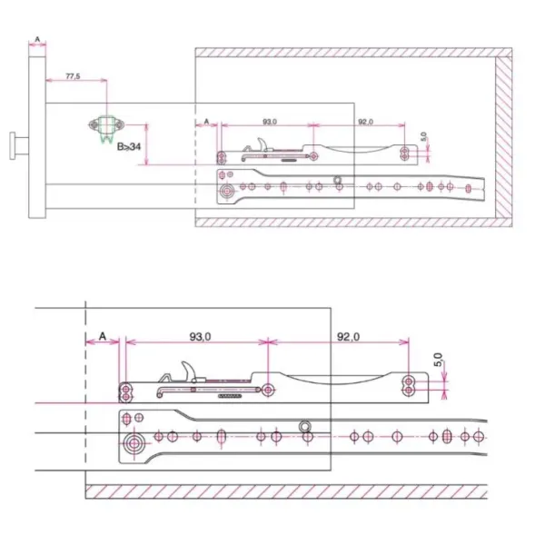 ammortizzatore universale per cassetti ram industrie umipas