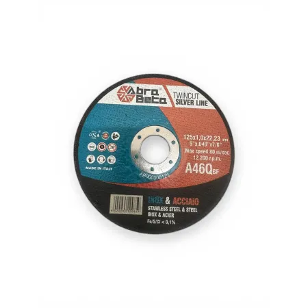 Disco da taglio ABRA BETA 125×1×22,23 mm – Per inox e acciaio umipas