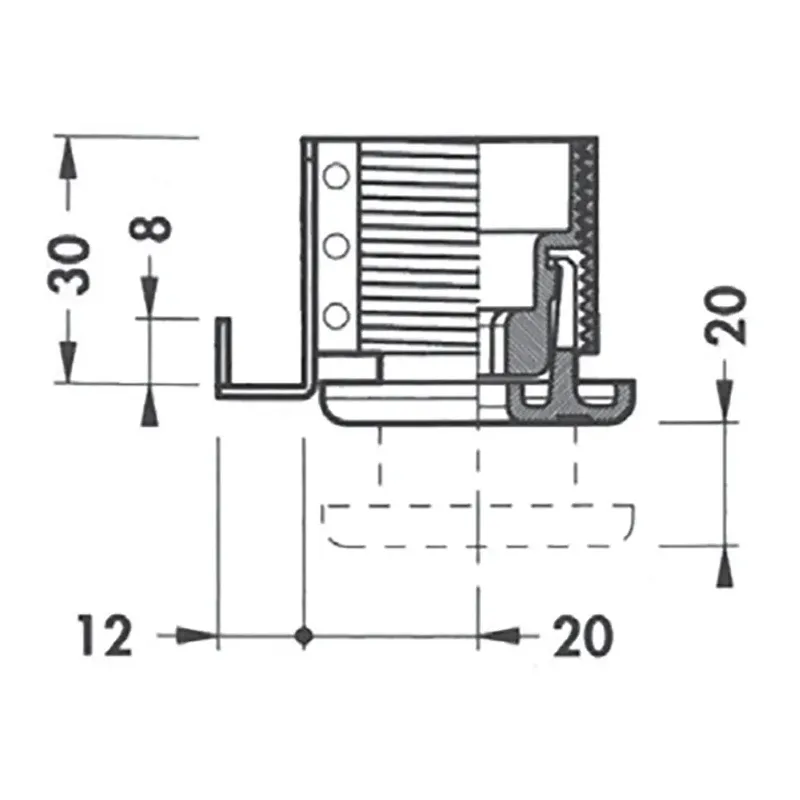 Livellatore per Mobili 50x31,5 Zincato con Anima in Plastica umipas