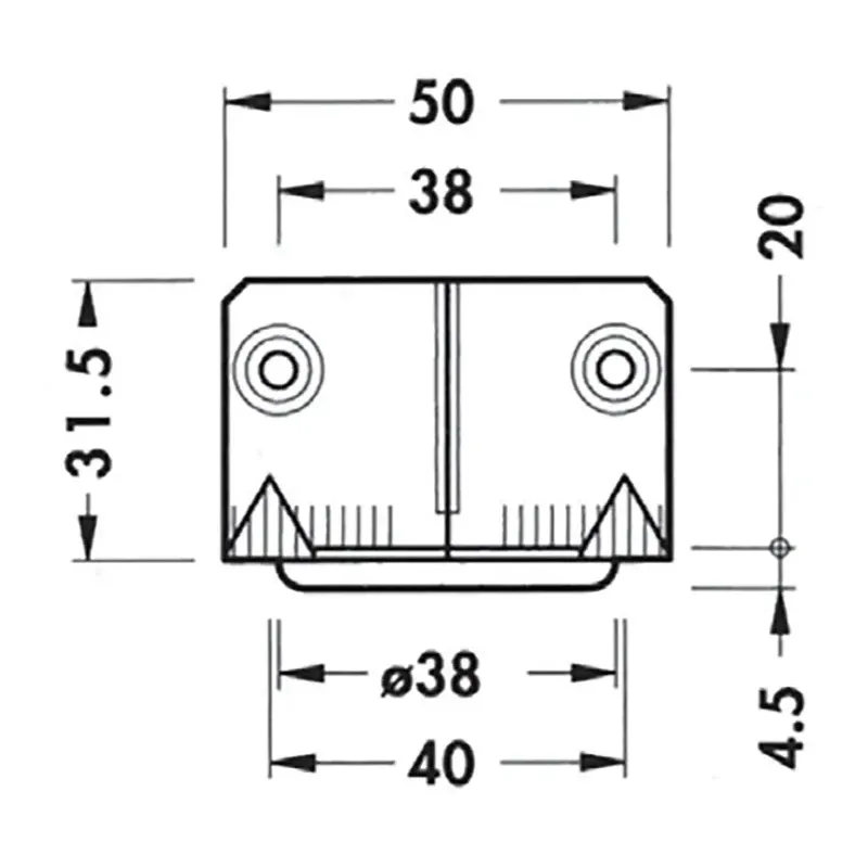 Livellatore per Mobili 50x31,5 Zincato con Anima in Plastica umipas