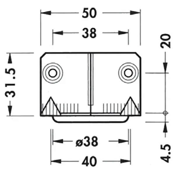 Livellatore per Mobili 50x31,5 Zincato con Anima in Plastica umipas