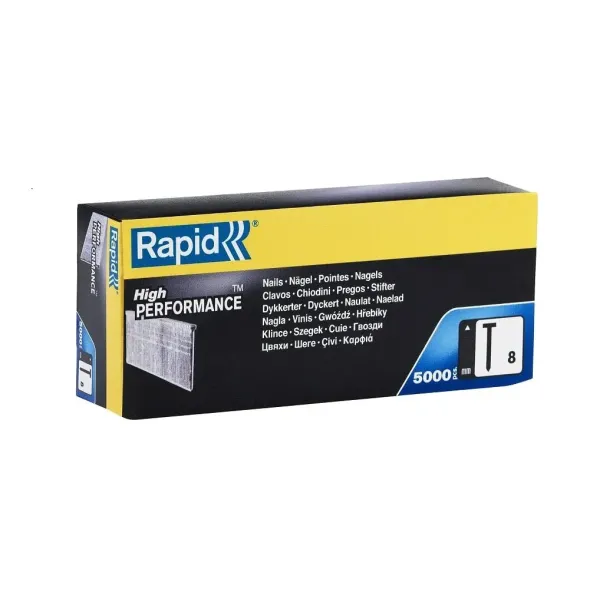RAPID N.8 CHIODI CON TESTA GA 18 PER CHIODATRICE PNEUMATICA H. 50 MM - CONFEZIONE 5000