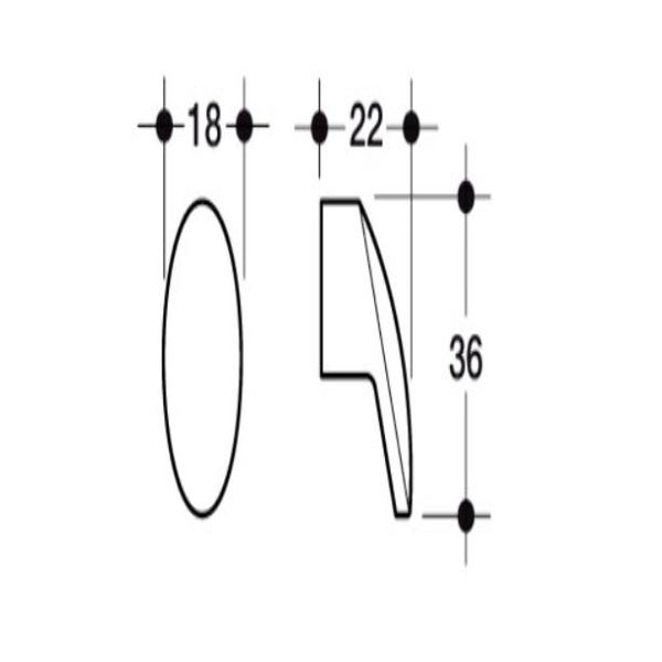 Poliplast 019 POMOLO PER MOBILI COLORE ALLUMINIO