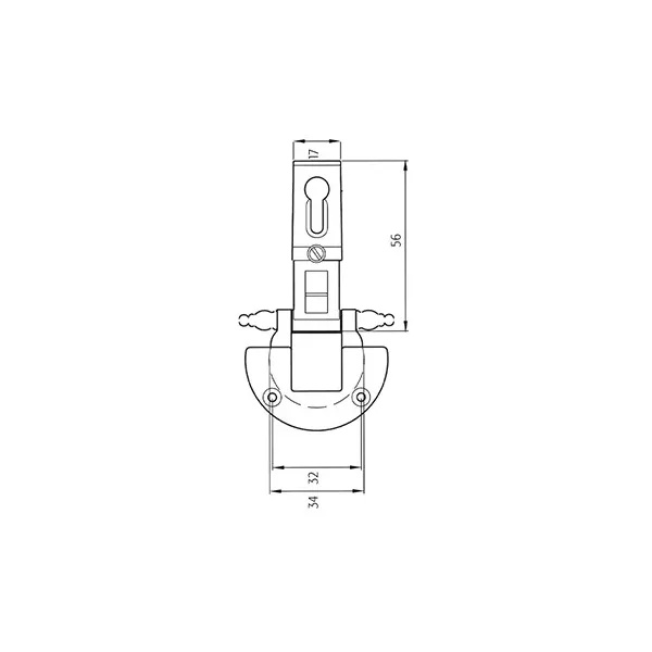 VI.TEL. CERNIERA PER ANTE IN BATTUTA SCODELLINO 35 MM BRONZATA