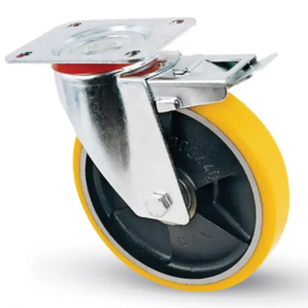 Avo 24ant ruota in poliuretano e ghisa diametro 100 mm portata 120 kg umipas