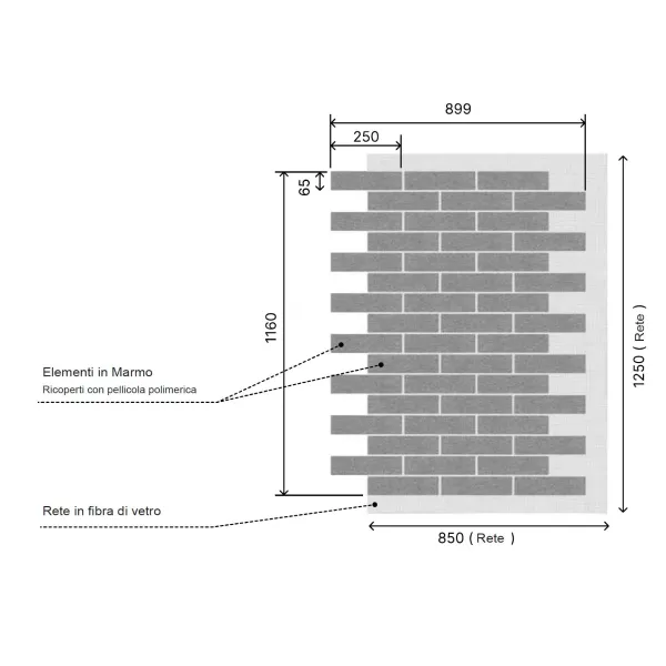 Rivestimento effetto mattone Decorflex AMK – 0,9 m² umipas