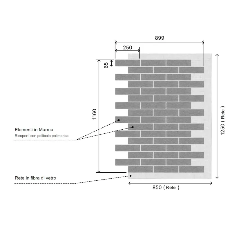 Rivestimento effetto mattone Decorflex AMK – 9 m² umipas