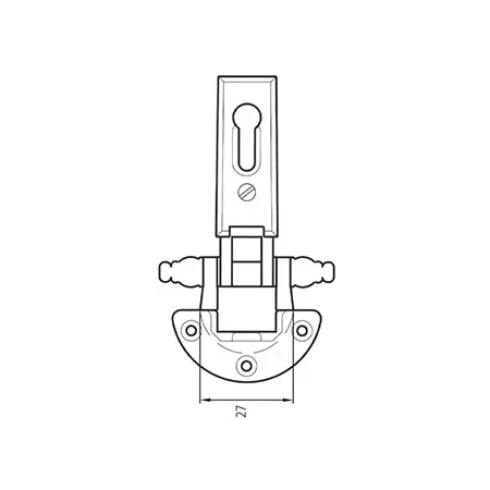 VI.TEL. CERNIERA PER PORTE IN BATTUTA SCODELLINO 27 MM BRONZATA 2