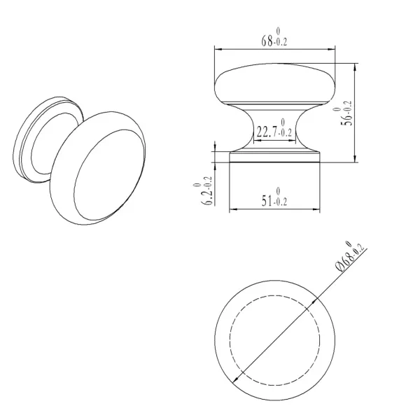 VI.TEL. POMOLO PER PORTE IN OTTONE SERIE PONZA BRONZATO