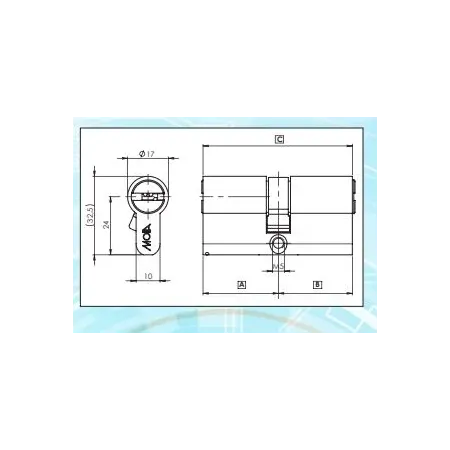 Cilindro MOIA europeo 110 mm 45 65 con chiave padronale e cantiere 2