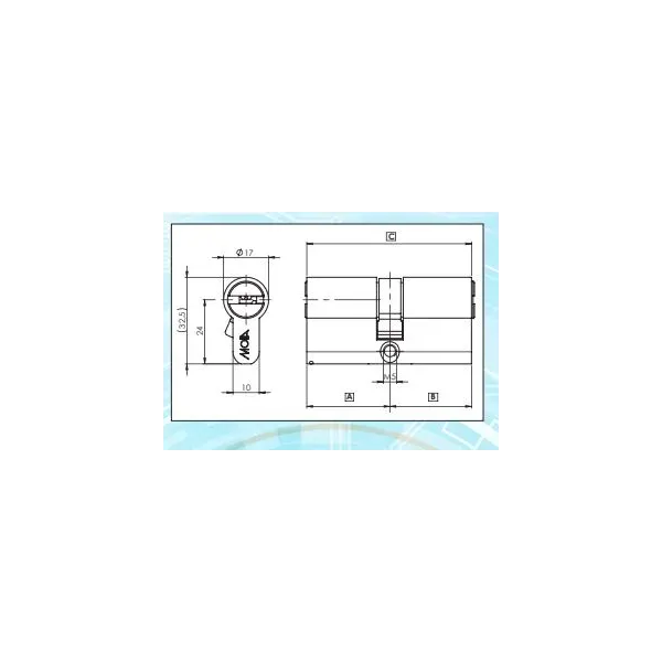 Cilindro MOIA europeo 110 mm 45 65 con chiave padronale e cantiere